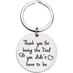 Stainless Steel Key Chain With Carved Pendant - Perfect Gift For Father's Day