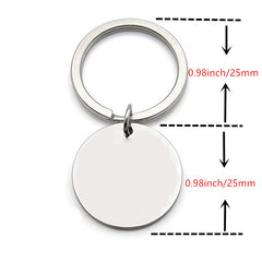 Stainless Steel Key Chain With Carved Pendant - Perfect Gift For Father's Day