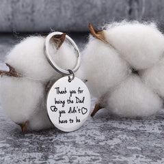 Stainless Steel Key Chain With Carved Pendant - Perfect Gift For Father's Day