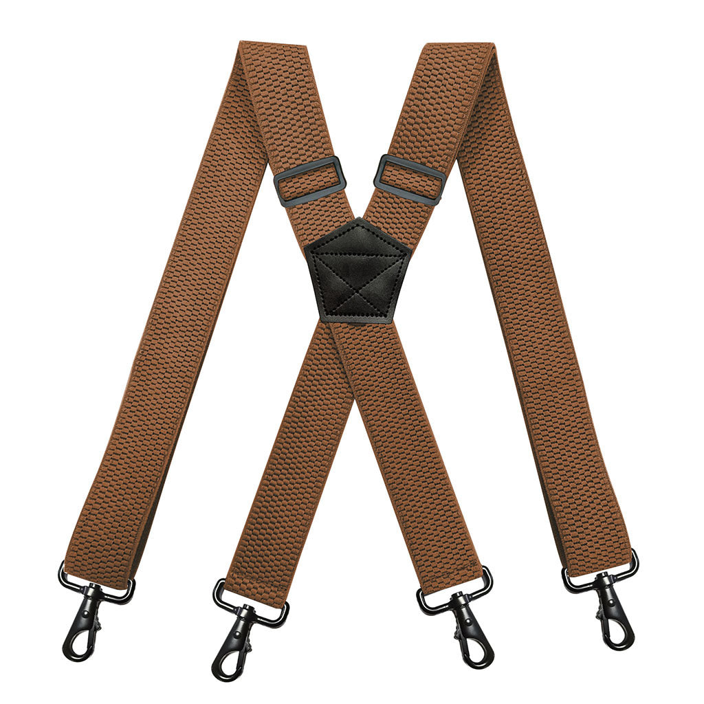 Men's Heavy Duty Suspenders 38" X-back Adjustable Elastic Braces