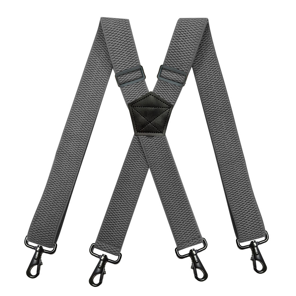 Men's Heavy Duty Suspenders 38" X-back Adjustable Elastic Braces
