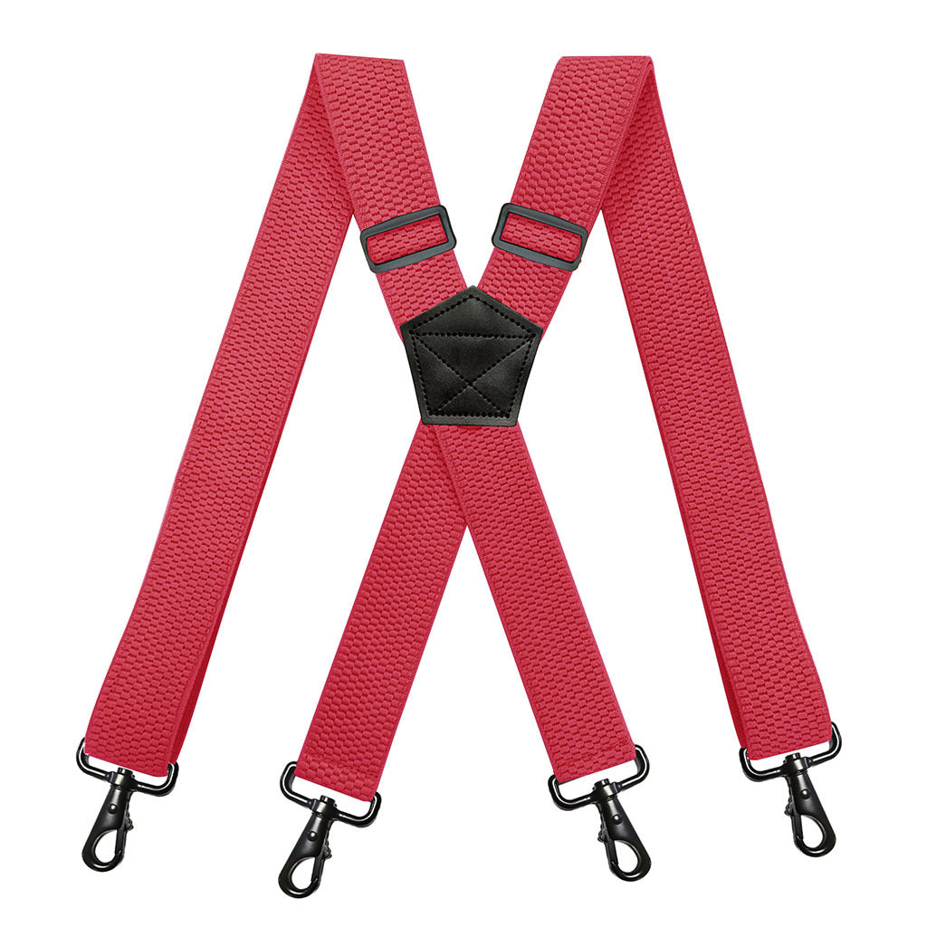 Men's Heavy Duty Suspenders 38" X-back Adjustable Elastic Braces