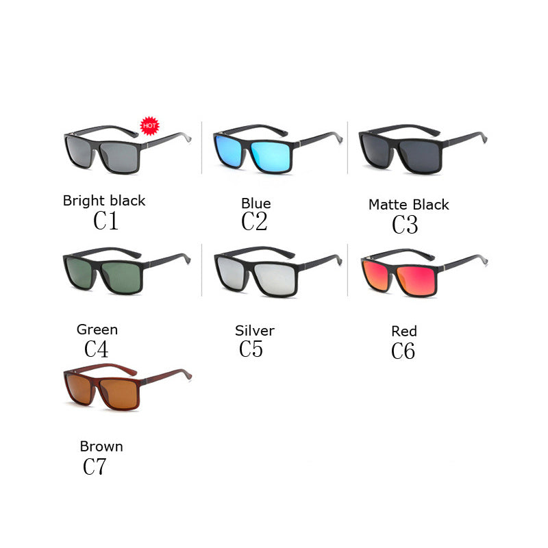 Square Men's Polarized Sunglasses Outdoor Sun Glasses