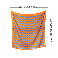 Vintage Printed Silk Square Scarf Breathable Turban Shawl