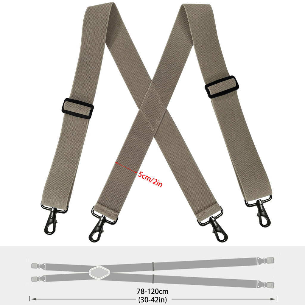 Men's Heavy Duty Big And Tall 2inch X-back Suspenders