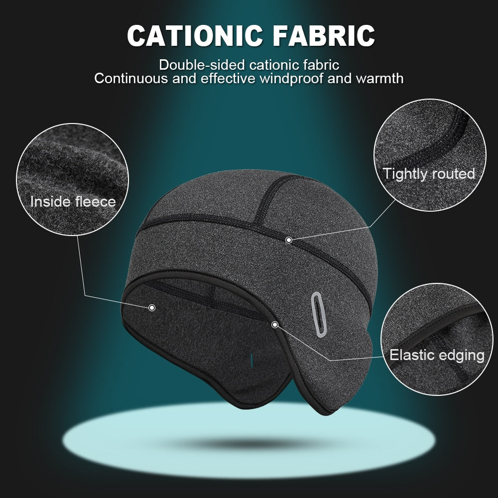 Men's Fleece Beanie Cap Forehead Ear Warmer
