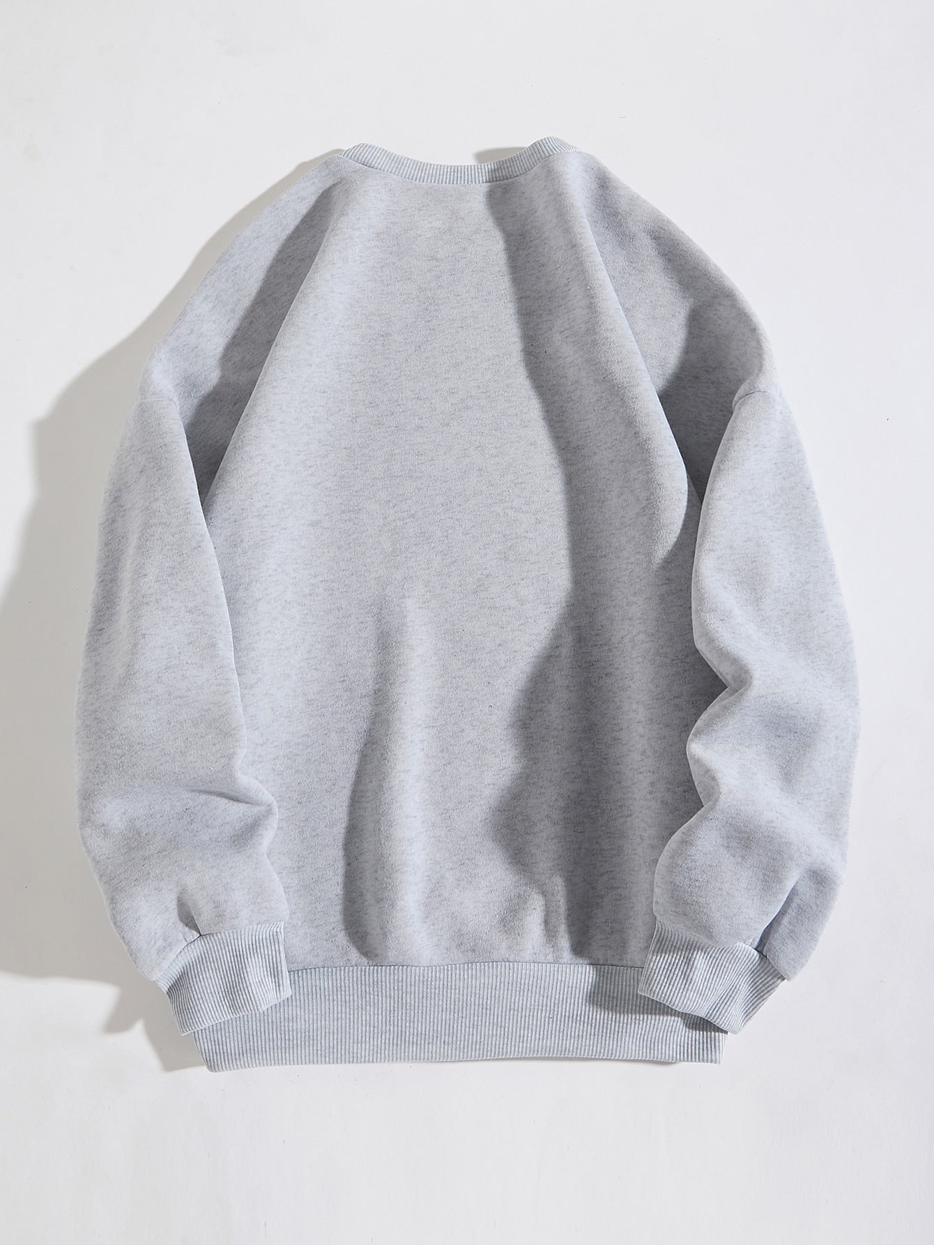 Letter Print Crew Neck Long Sleeve Sweatshirt Fall Pullover