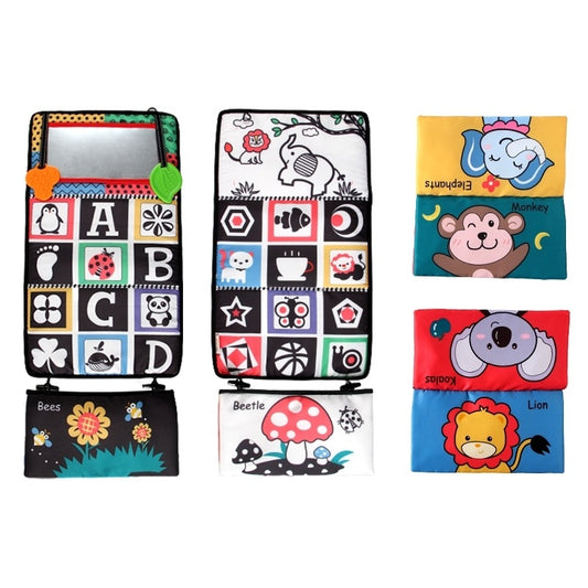 Baby Mirror Cloth Book Car Hanging Toy Teether Rattle Paper