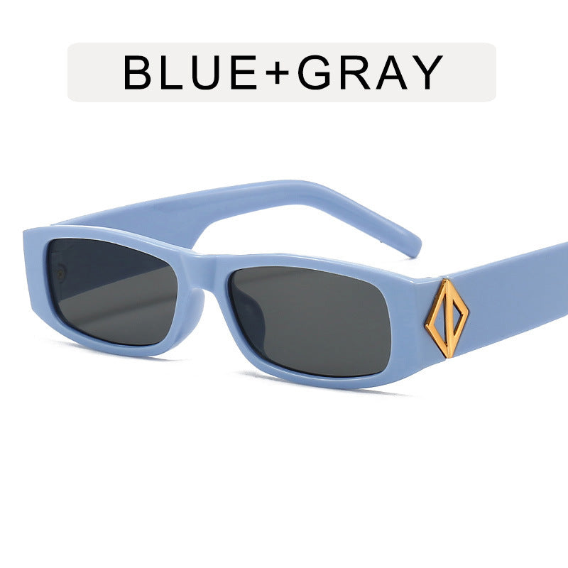 Vintage Rectangle Sunglasses Small Eyewear Men Women Glasses