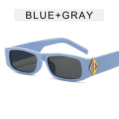 Vintage Rectangle Sunglasses Small Eyewear Men Women Glasses