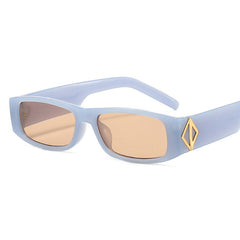 Vintage Rectangle Sunglasses Small Eyewear Men Women Glasses