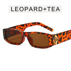 Vintage Rectangle Sunglasses Small Eyewear Men Women Glasses