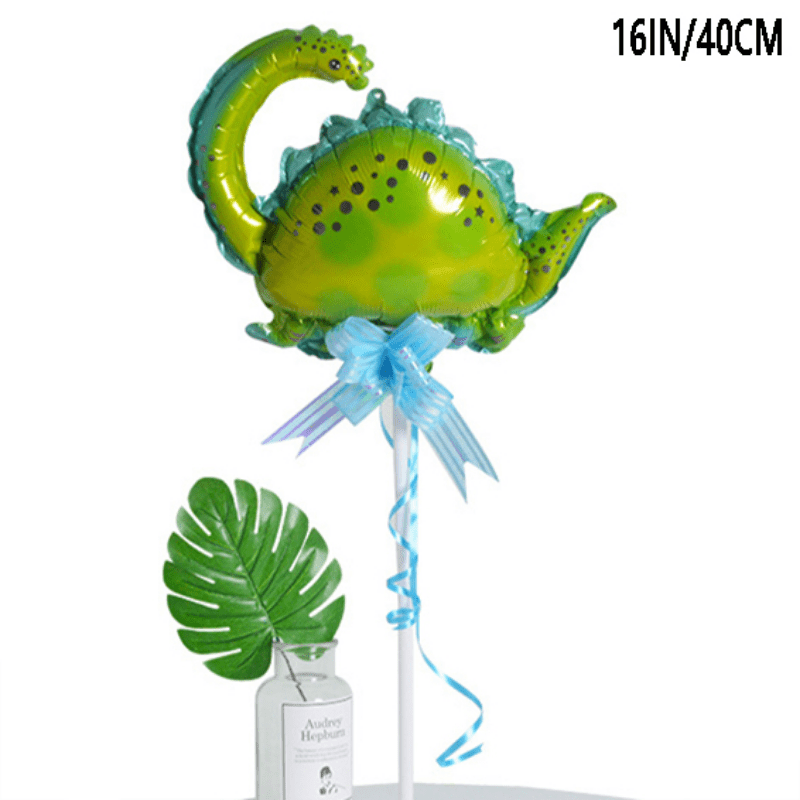 8 Pack 16" Mini Aluminum Dinosaur Balloons for Birthday & Forest Theme Parties