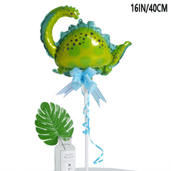 8 Pack 16" Mini Aluminum Dinosaur Balloons for Birthday & Forest Theme Parties