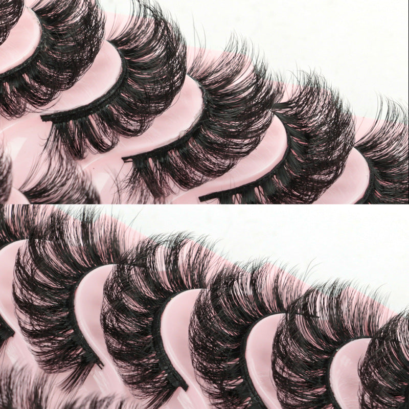 10 Pairs 7D Curl Cat Eye False Eyelashes, Fluffy Wispy Lashes