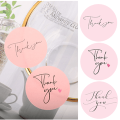 120pcs 1.5 Inch Round 'Thank You' Stickers for Business Labeling
