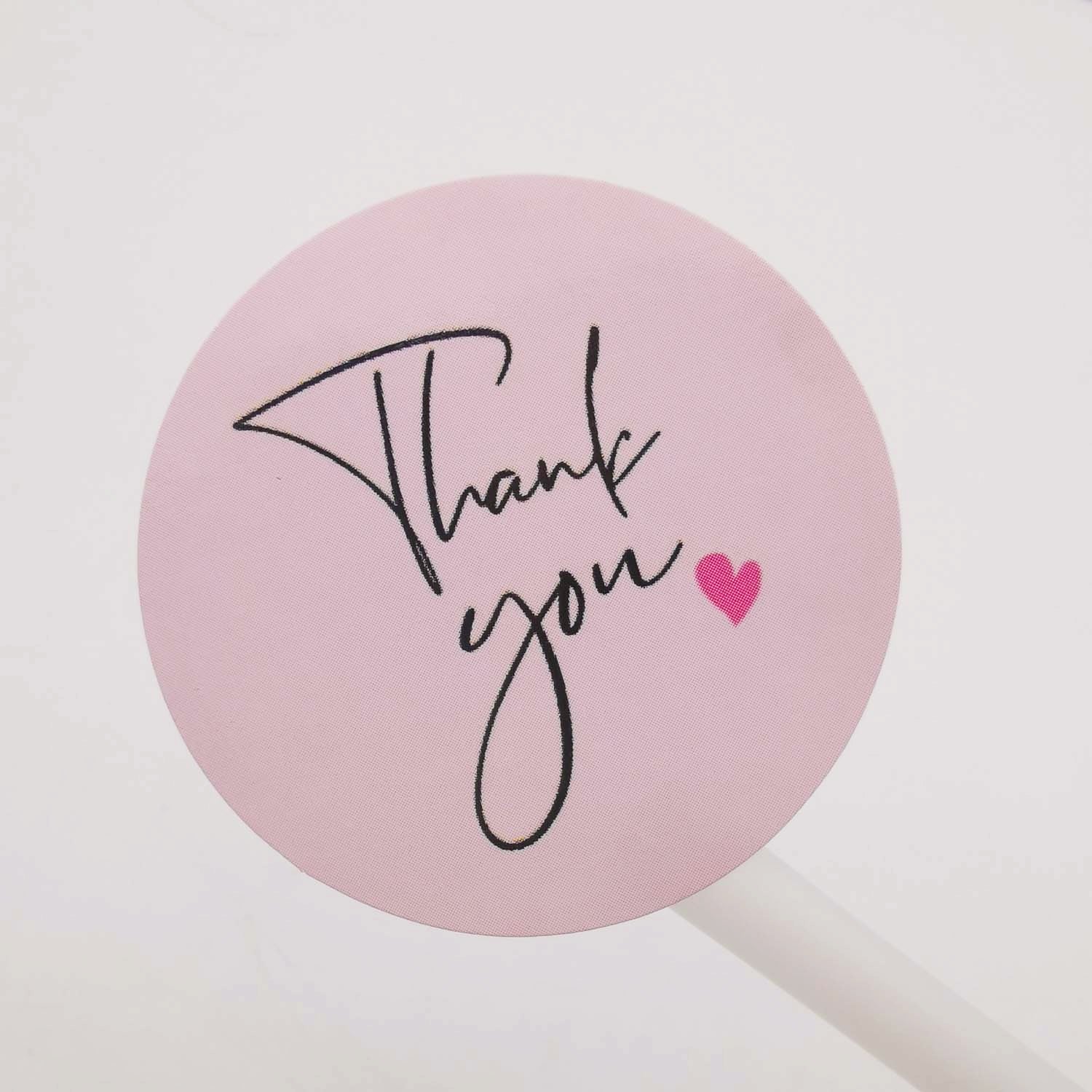 120pcs 1.5 Inch Round 'Thank You' Stickers for Business Labeling