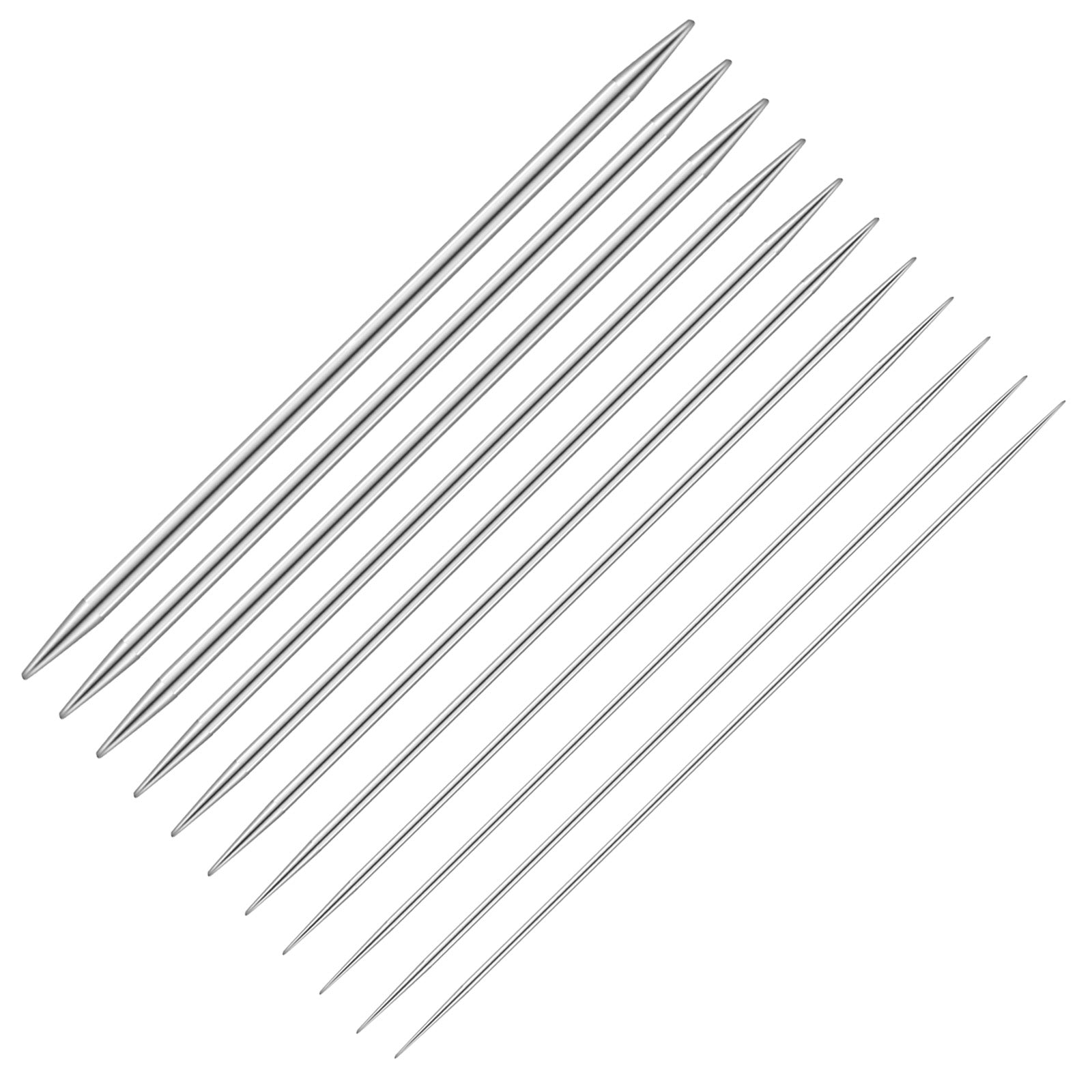 55pcs Stainless Steel Knitting Needles Set 11 Sizes Double Pointed Needles