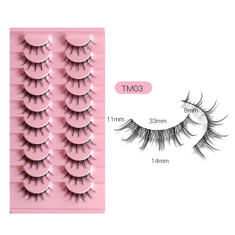 10 Pairs Devil Manga 3D False Eyelashes for Cosplay