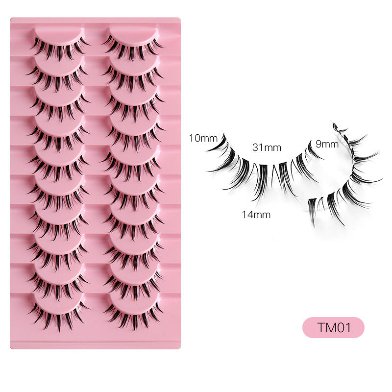 10 Pairs Devil Manga 3D False Eyelashes for Cosplay