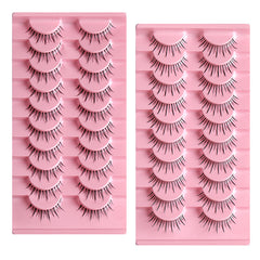 10 Pairs Devil Manga 3D False Eyelashes for Cosplay