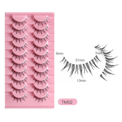10 Pairs Devil Manga 3D False Eyelashes for Cosplay