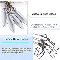 Willow Spinner Umbrella Lure Rigs for Bass & Trout Fishing