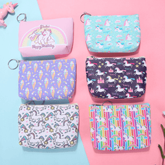 Girls Unicorn Print Coin Purse Wallet for Kids Birthday