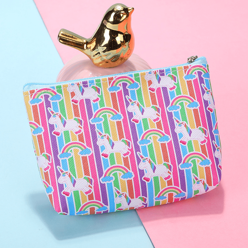 Girls Unicorn Print Coin Purse Wallet for Kids Birthday