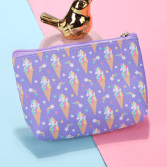 Girls Unicorn Print Coin Purse Wallet for Kids Birthday