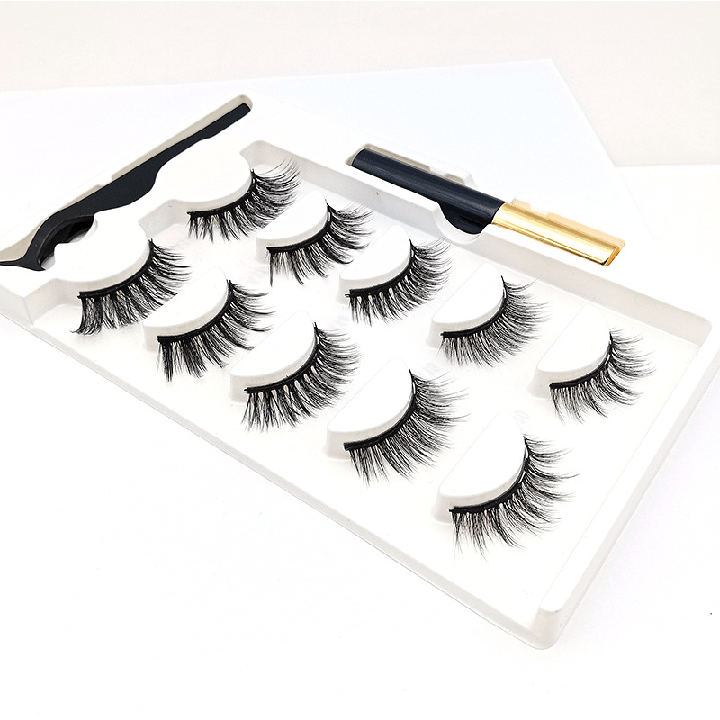 5 Pairs Magnetic Eyelashes Set Waterproof Eyeliner False Eyelash