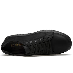 Custom Men's Leather Lace Up Skate Sneakers