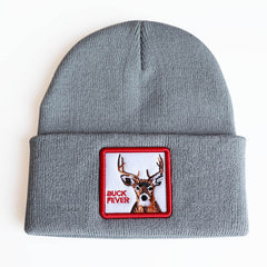 Animal Embroidery Patch Beanies Solid Knit Hat Hip Hop Warm Beanie Cap