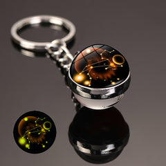 12 Constellation Key Ring Starry Sky Luminous Keychain Pendant Gift