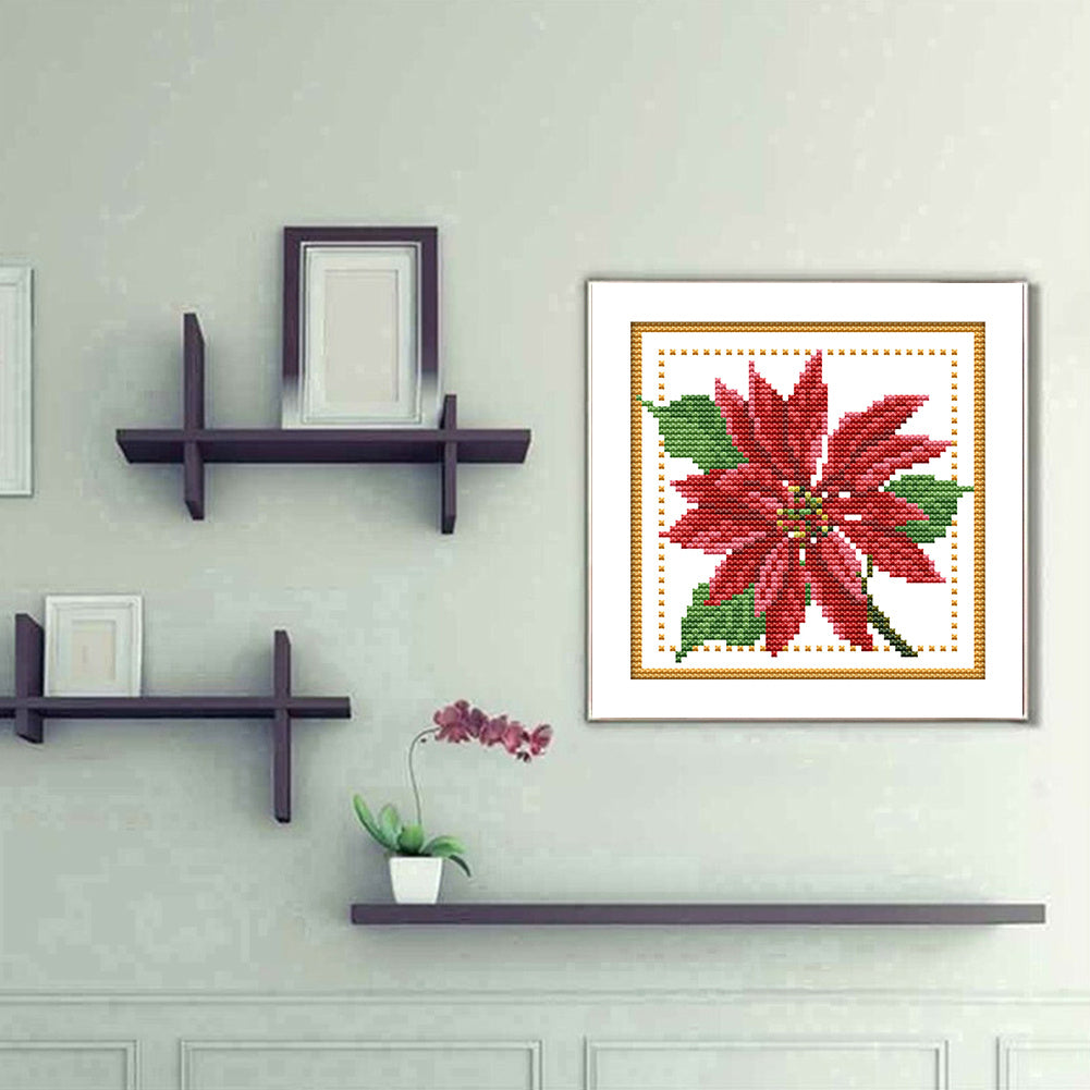 Stamped Flower Series Cross Stitch 11CT Cotton Thread Printed Embroidery