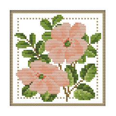 Stamped Flower Series Cross Stitch 11CT Cotton Thread Printed Embroidery