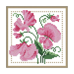 Stamped Flower Series Cross Stitch 11CT Cotton Thread Printed Embroidery