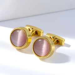 Classic French Shirt Cat Eye Cufflinks
