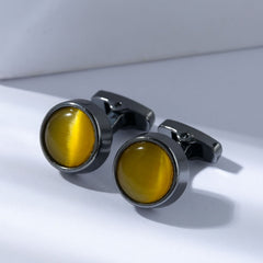 Classic French Shirt Cat Eye Cufflinks