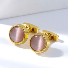 Classic French Shirt Cat Eye Cufflinks