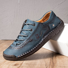 Microfiber Sneakers Men Vintage Loafers Male Casual Shoes Lace up Streetwear