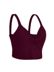 Sexy V Neck Twist Front Cami Top