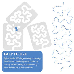 Acrylic Motion Quilting Essential Template for Sewing Machine