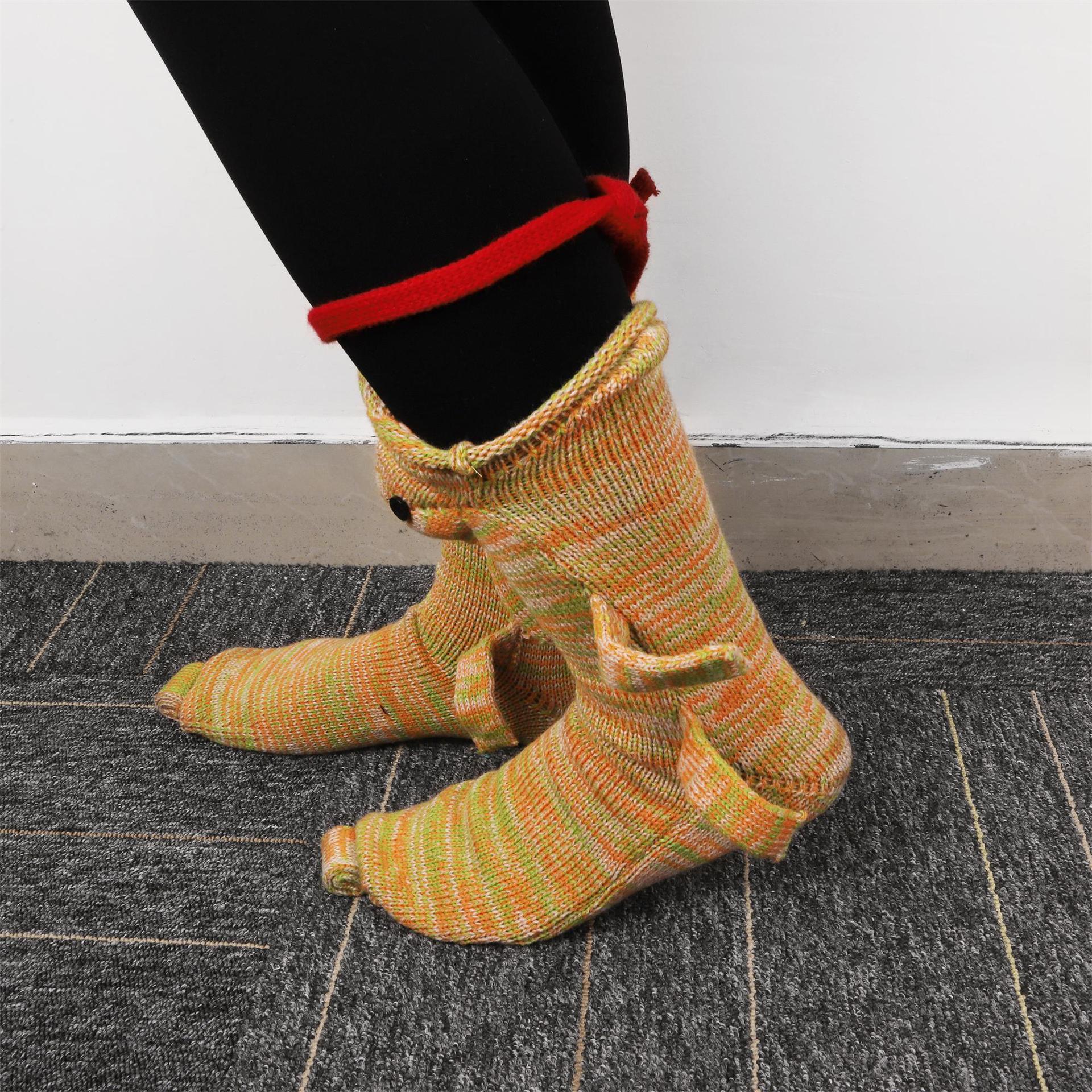 Kids Crocodile Socks Funny Winter Warm Socks For Boys And Girls