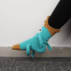 Kids Crocodile Socks Funny Winter Warm Socks For Boys And Girls