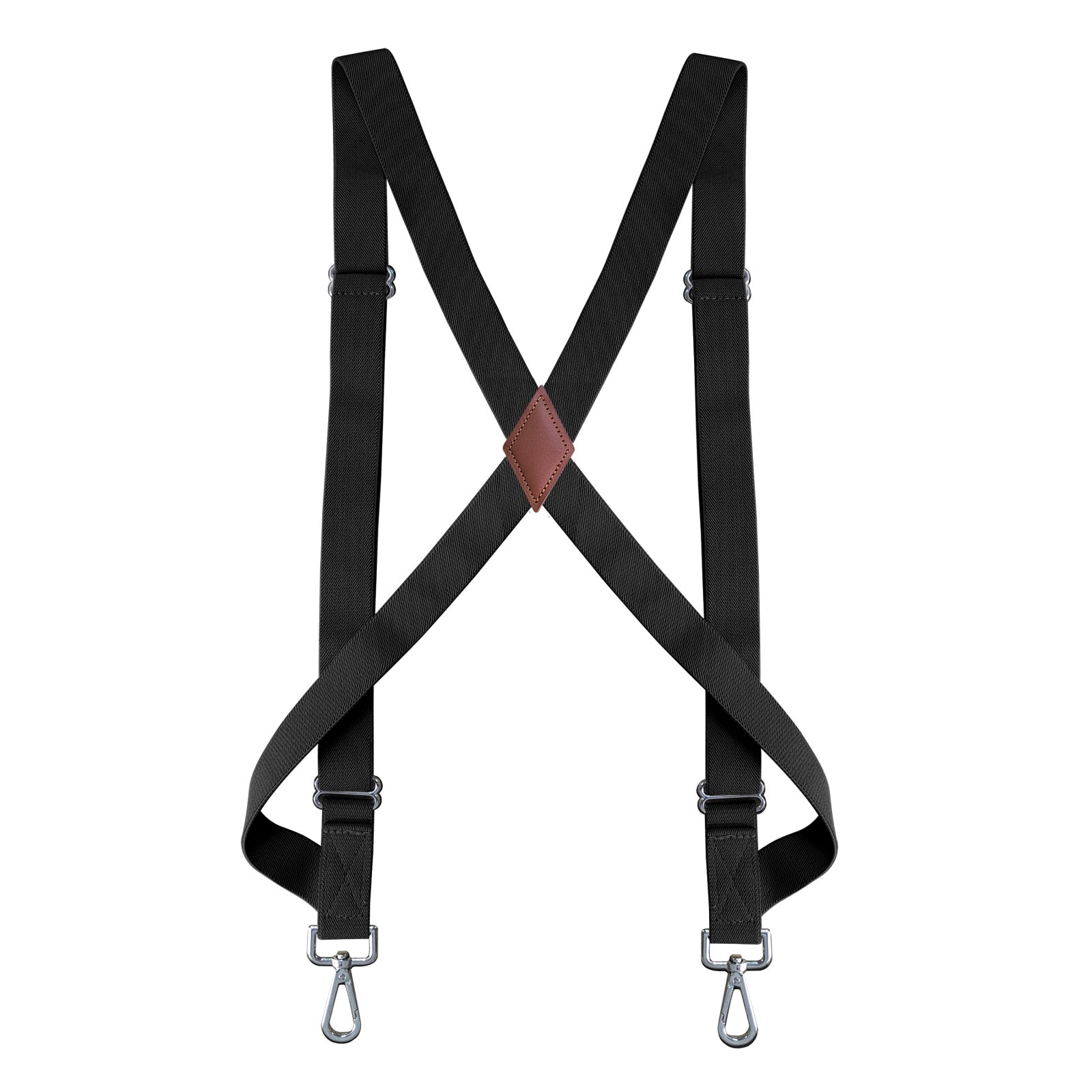 Men's Heavy Duty Trucker Suspenders - 0.98inch Wide X-back - 2 Snap Hooks