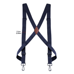 Men's Heavy Duty Trucker Suspenders - 0.98inch Wide X-back - 2 Snap Hooks