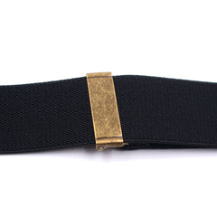 Men's Vintage Suspenders 3 Wide X Back 4 Strong Bronze Snap Hooks