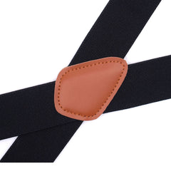 Men's Vintage Suspenders 3 Wide X Back 4 Strong Bronze Snap Hooks