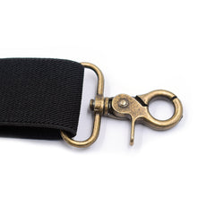 Men's Vintage Suspenders 3 Wide X Back 4 Strong Bronze Snap Hooks